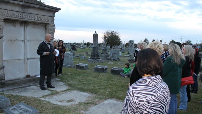 Carl Seely portrays Judge Milton Brown at Riverside Cemetery in the Downtown Ghosts A-Walking Tour sponsored by Jackson Area Business and Professional Women. The tour will be from 5:30 to 8:30 p.m. on Friday, Oct. 27. Tickets are available by calling (731) 394-2894.