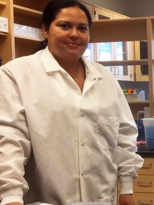 Dr. Liliana Cano at the Cano Laboratory at the UF/IFAS Indian River Research and Education Center