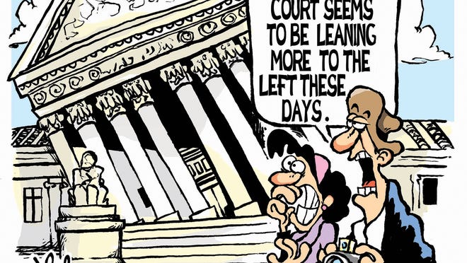 Weatherford cartoon: Supreme Court leaning