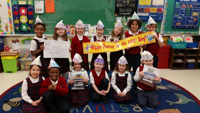 The Saint Aloysius Kindergarten Class at Saint Aloysius School has been counting down the days of school since the first day and celebrated the 100th day of school.