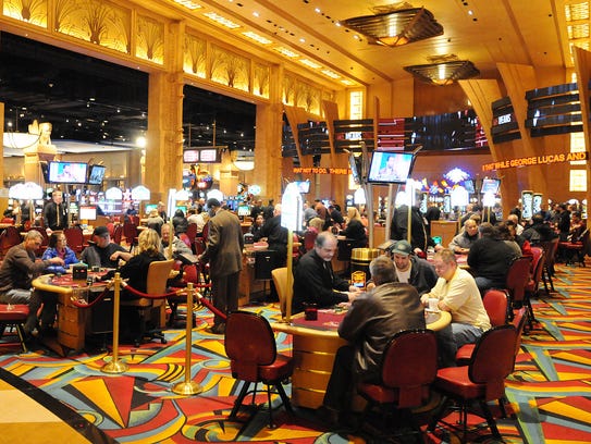 A view of the table games at Hollywood Casino.