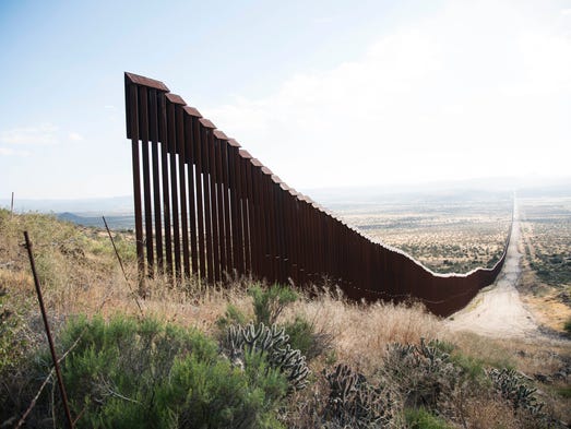 A gap in the U.S. Mexico border fence near Jacumba,