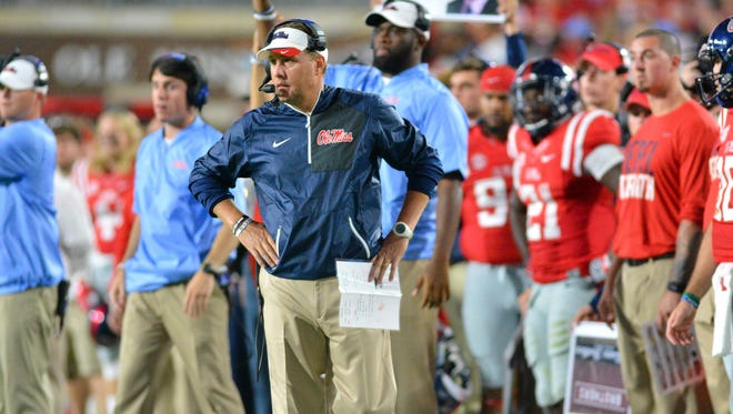 Ole Miss Hugh Freeze will try to find a solution at linebacker where the Rebels are thin.