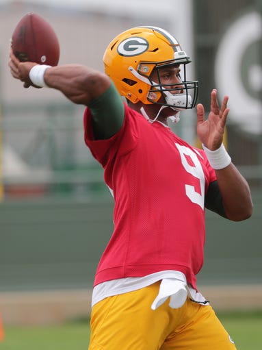 Green Bay Packers quarterback DeShone Kizer at OTAs