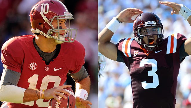 2) No. 1 Alabama vs. Virginia Tech (at Atlanta), 5:30 p.m. ET, ESPN: The Tide will have a bullseye on their back all season long, and open the year against a Virginia Tech squad coming off a disappointing 2012.