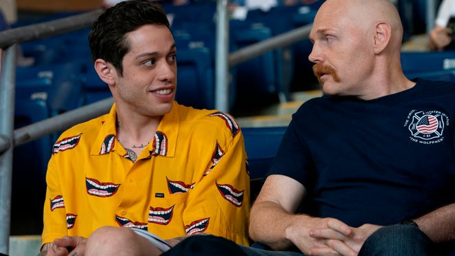 Pete Davidson and Bill Burr in "The King of Staten Island."