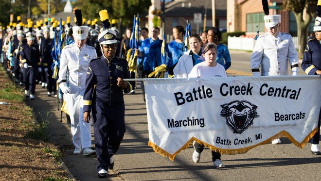 Battle Creek Central High School's homecoming parade in 2015.