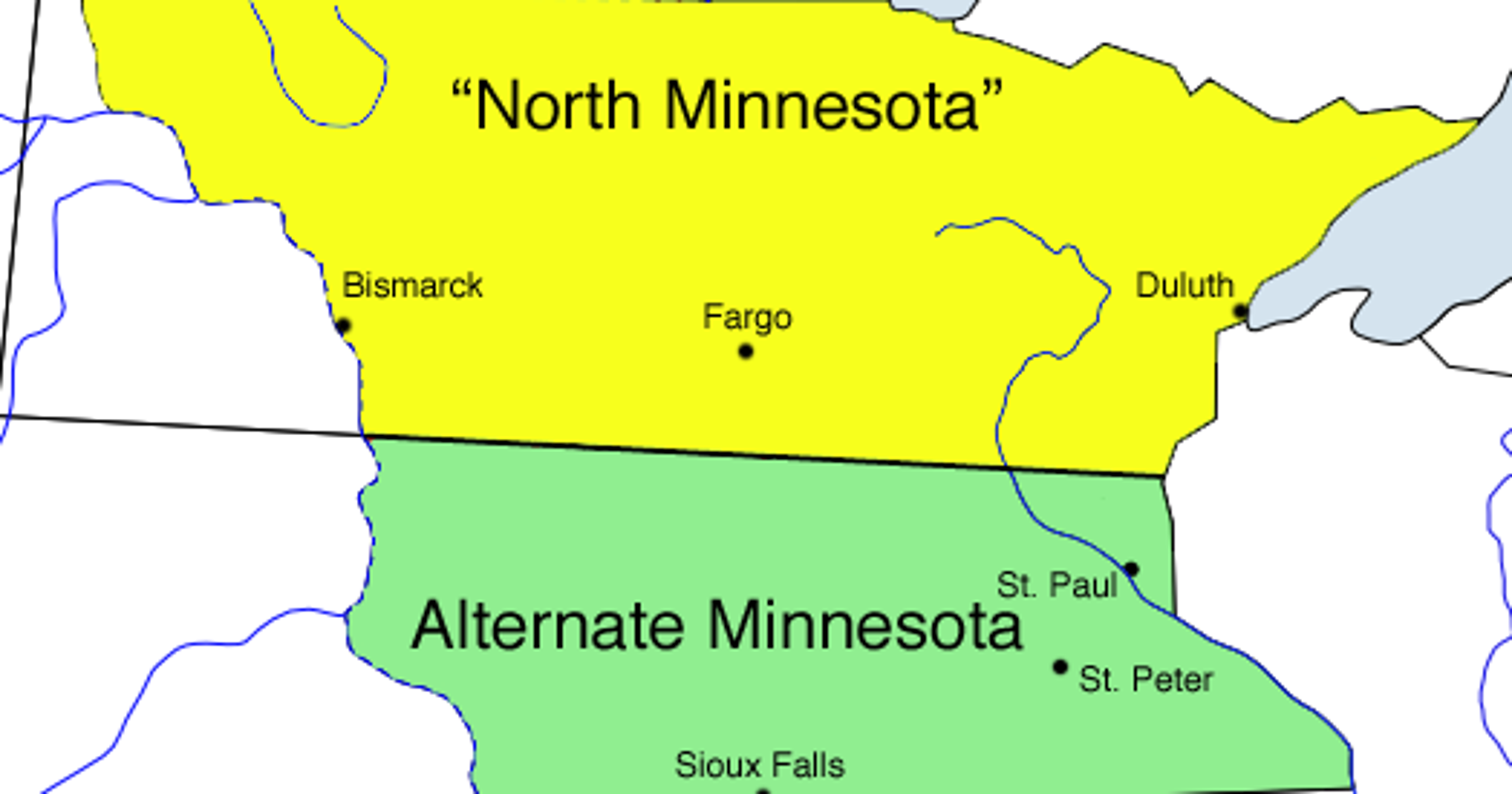 The more radical western Minnesota border