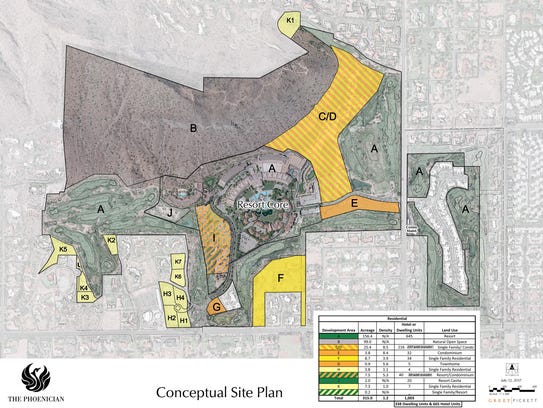 This map shows the plan for homes at the Phoenician.