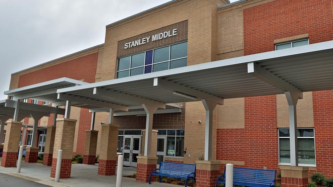 Exterior of Stanley Middle School on Hovis Road in Stanley Friday morning, Aug. 14, 2020. Gaston County commissioners refinanced the money the county borrowed to build the school in a move that will save taxpayers money, county officials say.
