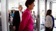 Apple CEO Tim Cook, left, and Gov. Kim Reynolds visit