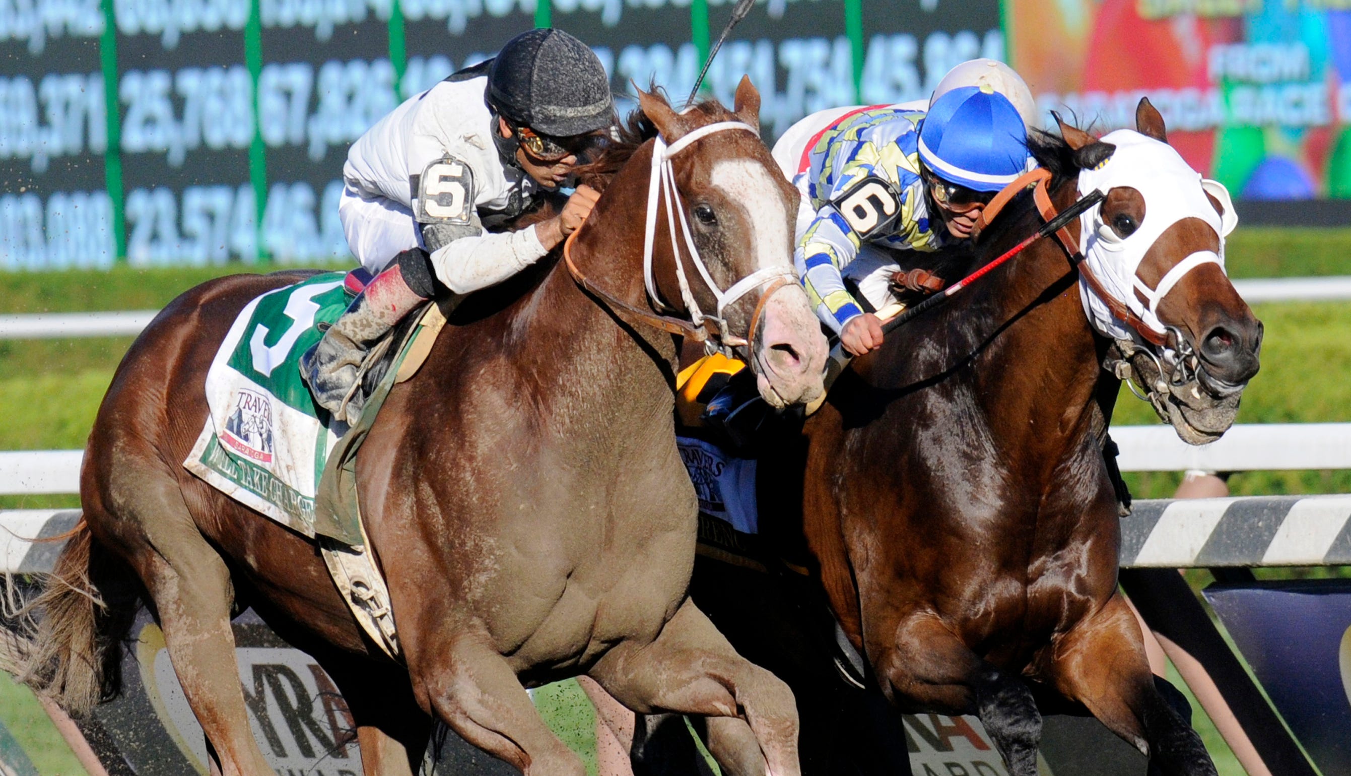 Will Take Charge pulls off upset win in Travers Stakes