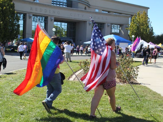 Redding Comes Out To Party For Pride At City Hall