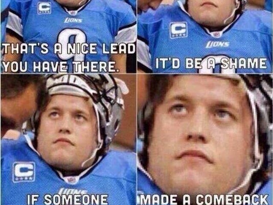 Lions Stafford Amused By Comeback Meme