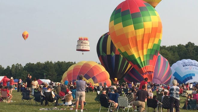 Hot air balloons ascend at the 2015 Ashland Balloonfest. The annual festival returns Thursday through Saturday.