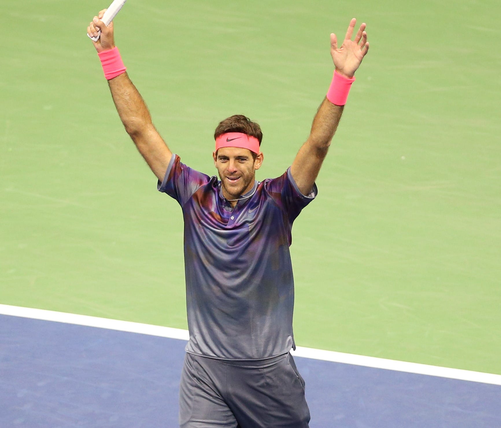Juan Martin del Potro reached his first Grand Slam semifinal in four years.