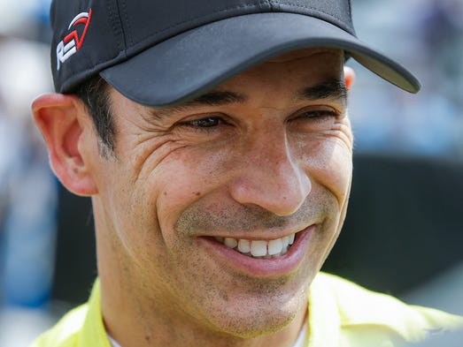 Team Penske IndyCar driver Helio Castroneves (3) was