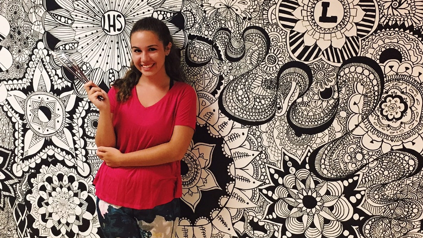 South Jersey student decorates school with complex mural