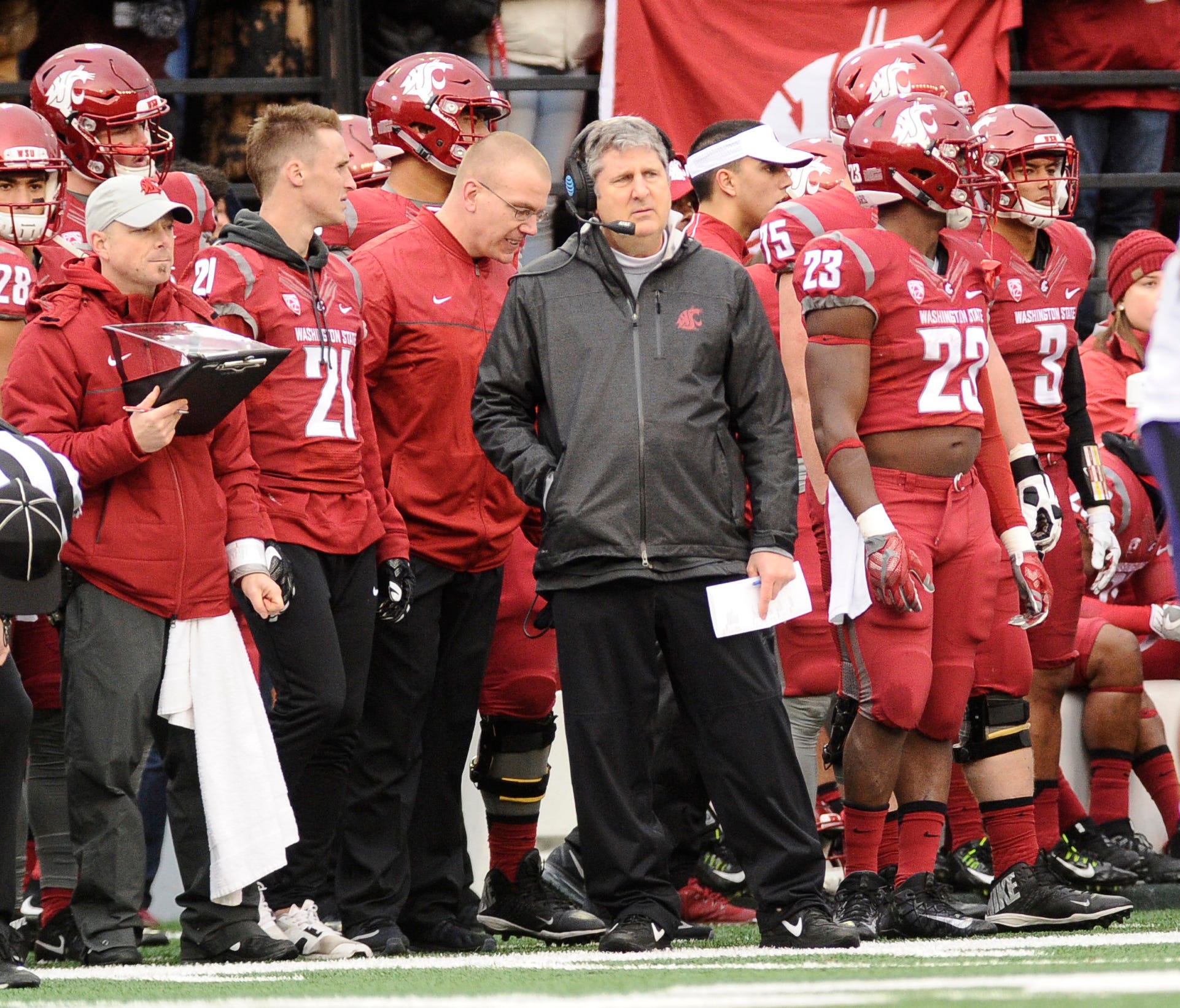 Washington State Cougars head coach Mike Leach.