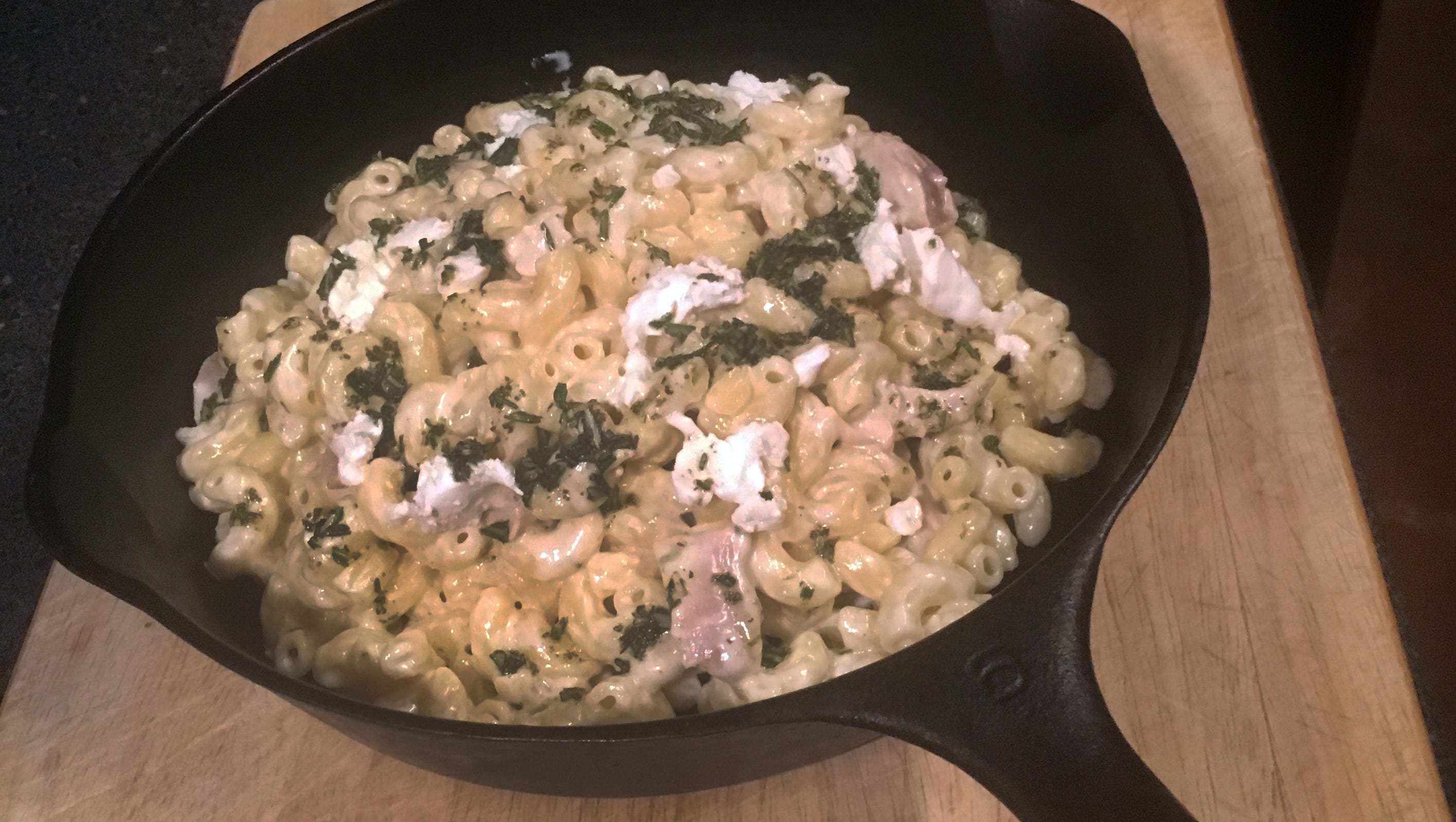 rosemary goat cheese mac and cheese