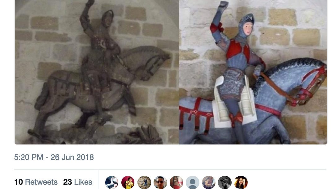 Botched Spanish Sculpture Compared To Monkey Jesus Art