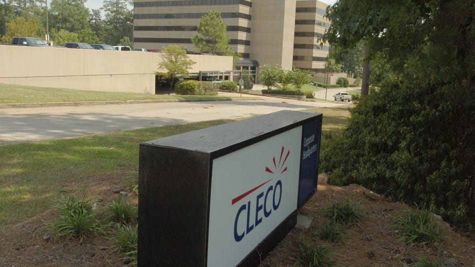 The Cleco headquarters are shown in Pineville. The company’s top executive and board members are