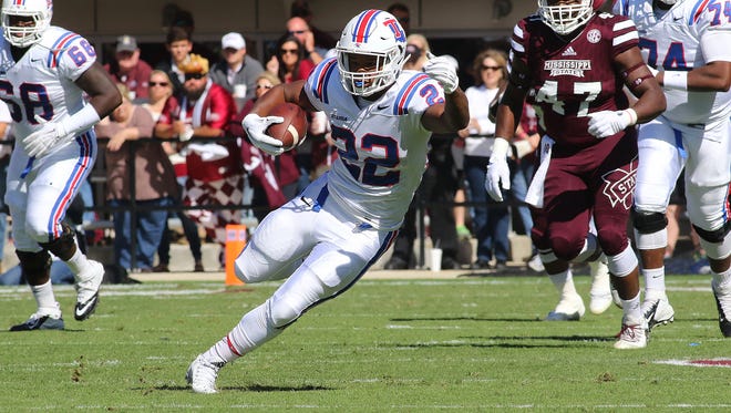 Louisiana Tech running back Jarred Craft had 96 total yards in Saturday's loss at Mississippi State.