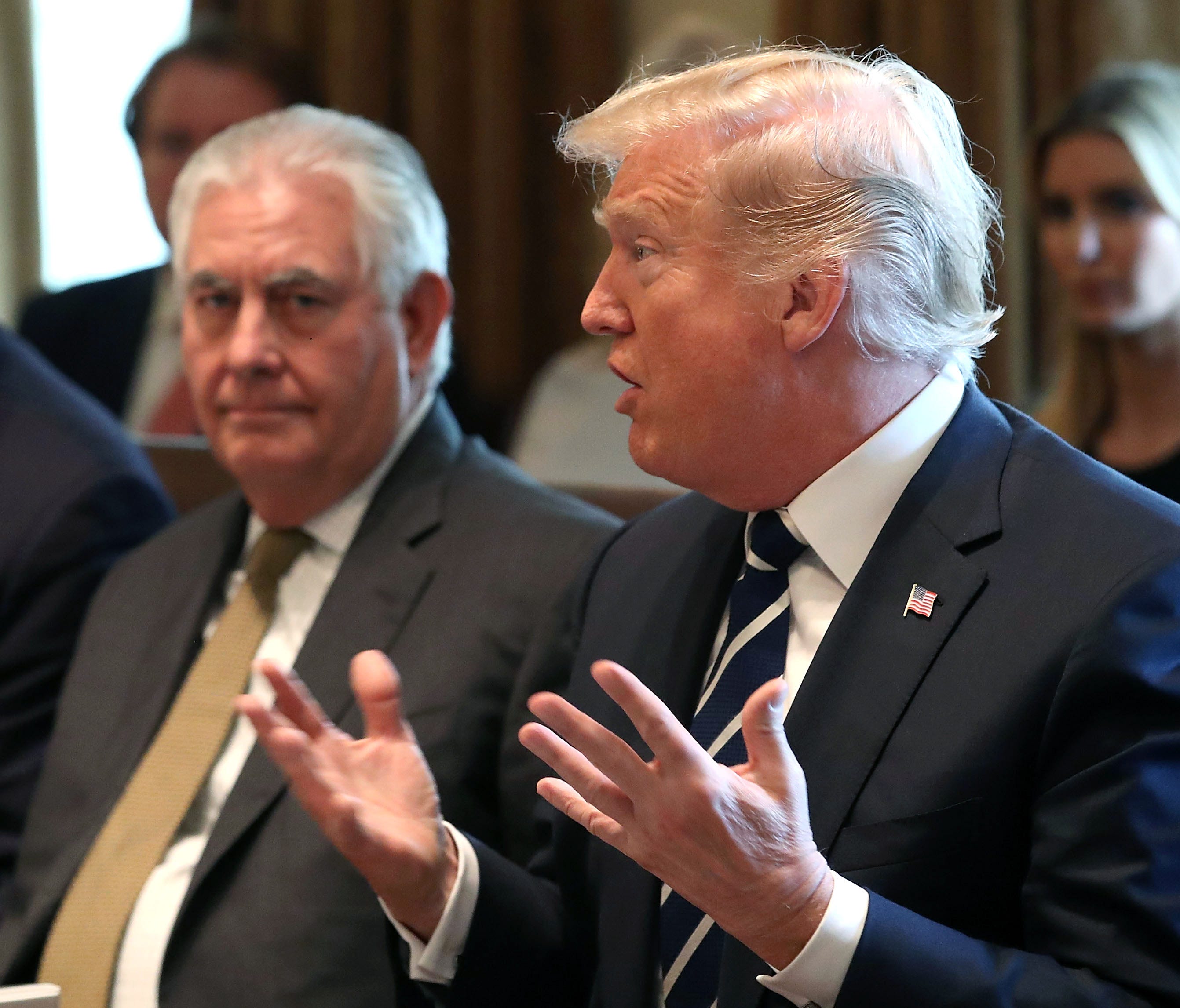 President Trump and secretary of State Rex Tillerson
