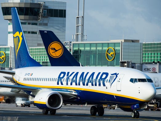 In this file photo from Nov. 2, 2016, shows a Ryanair