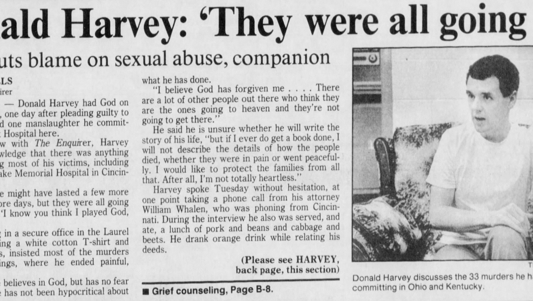 Serial Killer Donald Harvey Who Claimed To Kill Dozens You Think I Played God And I Did