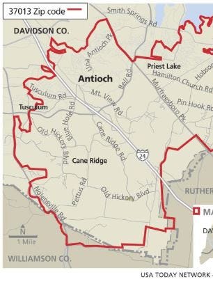 Zip Code Map Nashville Antioch: Nashville's Rising Phoenix With A 'Pr Problem'