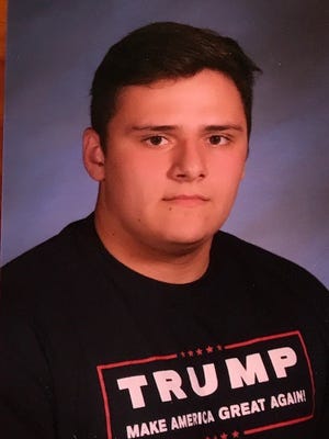 Wall Township High School junior Grant Berardo's T-shirt was digitally altered in the school's yearbook.