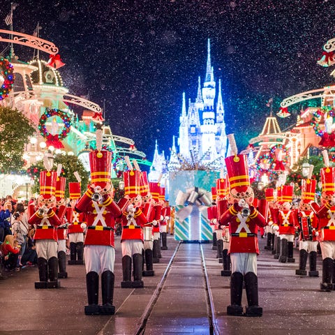 Toy soldiers parade down Main Street, U.S.A., at...