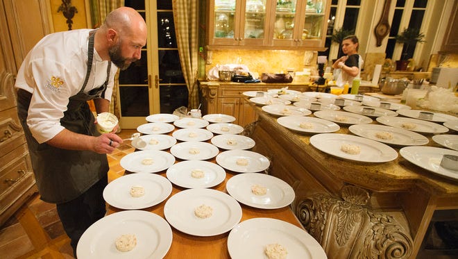 Executive Chef Colin Bedford was the featured chef during a vintner dinner Friday at Lee and Penny Anderson's home in Naples. The dinner was held in support of the Naples Winter Wine Festival.