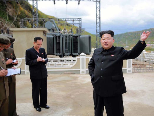 This undated picture released from North Korea