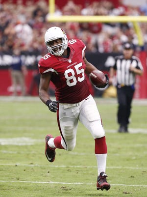 Arizona Cardinals Darren Fells runs against the New Orleans Saints during the first half on Sep. 13, 2015 in Glendale, AZ.