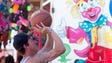 Jack Saylor, of Chandler, tries his luck with the Hoop