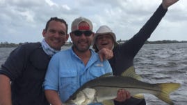 Snook fishing has been pretty good even in the windy conditions as these anglers demonstrated Friday while fishing with Capt. John Young of Bites On charters out of Billy Bones Bait and Tackle in Port St. Lucie.
