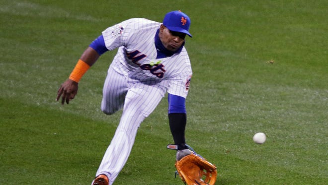 New York Mets center fielder Yoenis Cespedes.