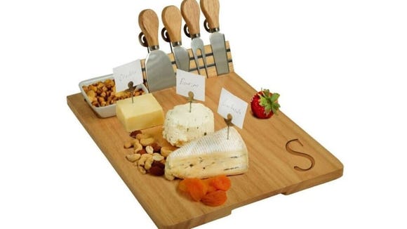 Best Kitchen Gifts: Charlton Home Monogrammed Cheese Board