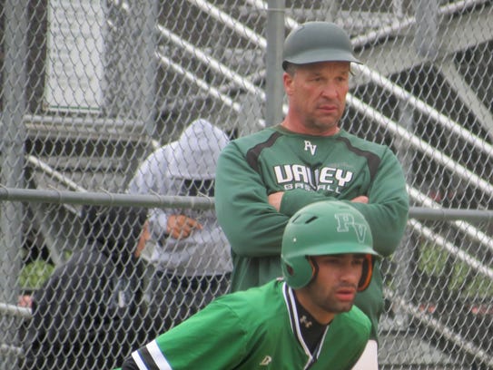 Pascack Valley's Alex Criscuolo, leading off third