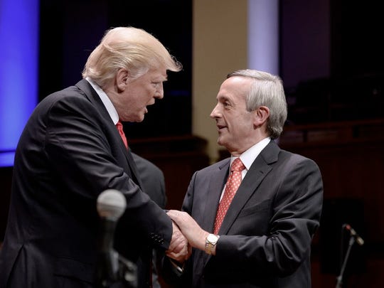 President Trump and Robert Jeffress
