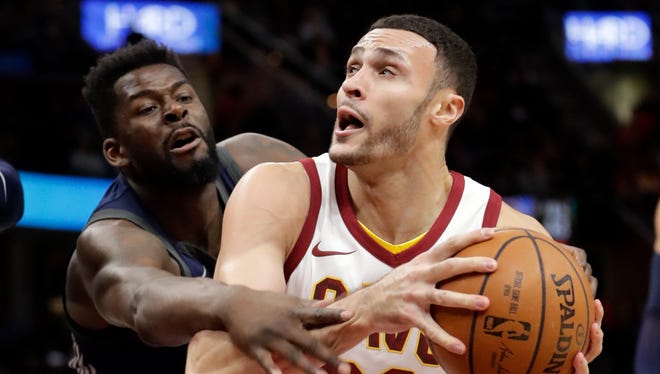 Larry Nance Jr. dominated the Pistons for 22 points and 15 rebounds Monday in Cleveland. Detroit is five games out of the playoffs with 18 to play.