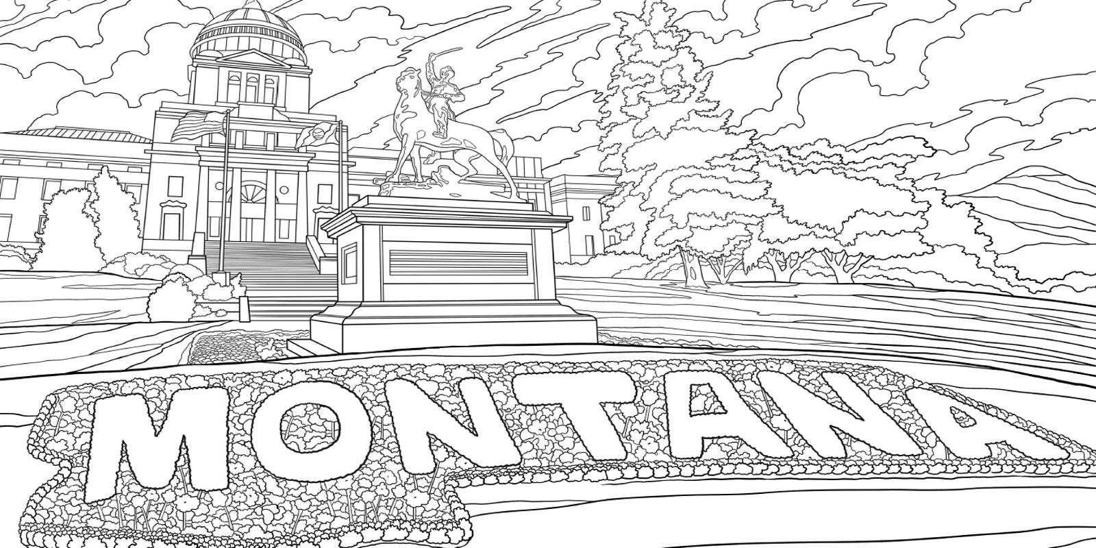 Montana Coloring Book Captures Iconic Scenes