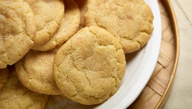 This October 2015 photo provided by the Culinary Institute of America shows Snickerdoodle cookies in Hyde Park, N.Y. The sugar cookies is rolled in cinnamon-sugar before being baked.