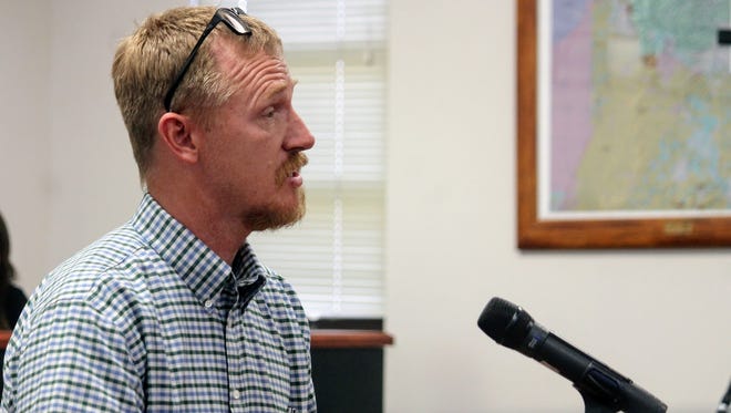 Foxhole Homes founder Ted Brinegar provided a brief update on the affordable housing for homeless veterans project at the April 13 Otero County Commission meeting.