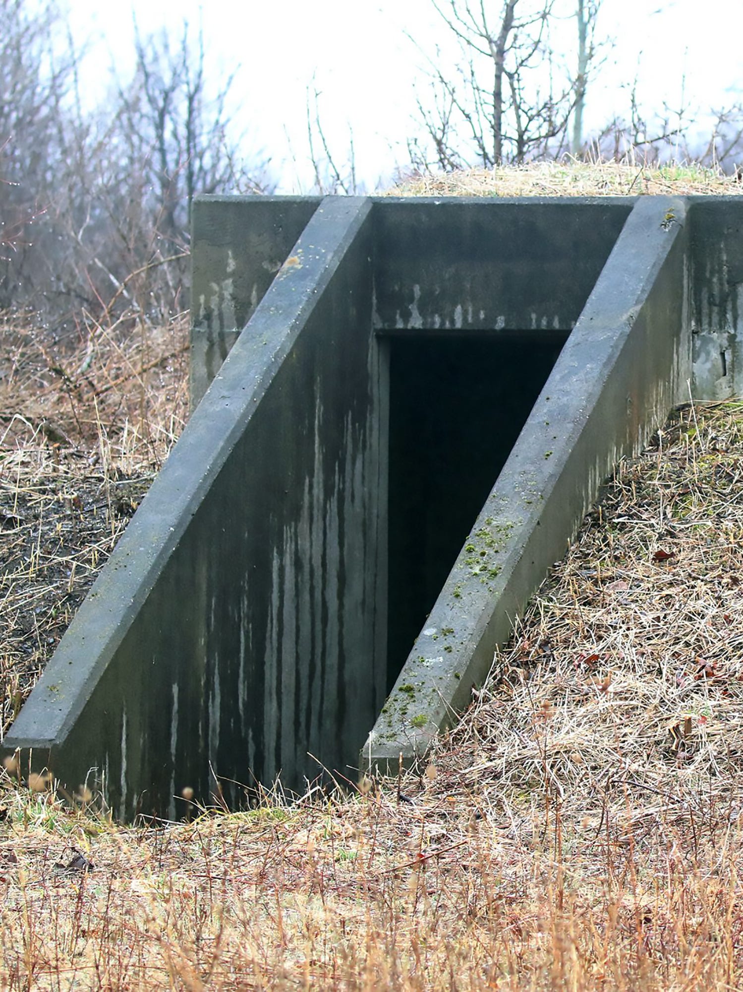 A small bunker at what used to be the Seneca Army Depot near Romulus, N.Y., recently was cleared of weeds for tourists to view.