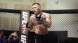 UFC featherweight champion Conor McGregor trains during