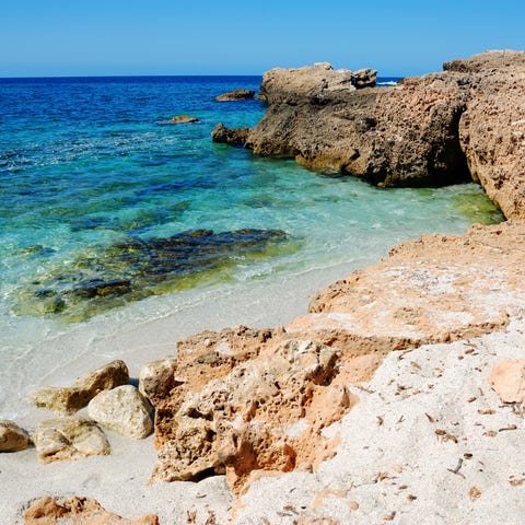 Is Arutas is a protected beach near Sardinia's...