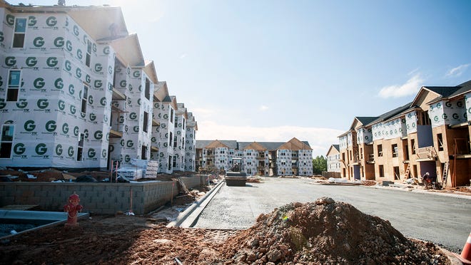 Construction was underway at Avalon apartments in Arden on Sweeten Creek Road in this September 2014 photo.